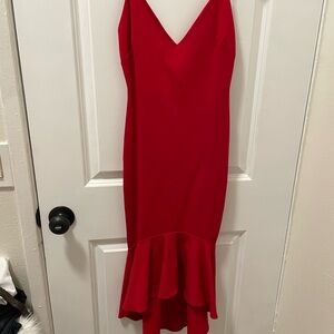 Elegant Red Sleeveless Dress